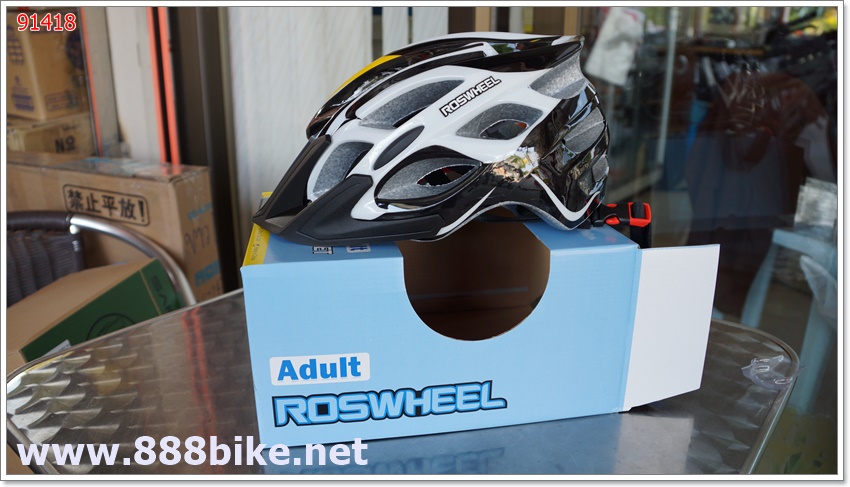 หมวกจักรยาน Roswheel พร้อมไฟ LED (91418) ดำเหลือง ดำคาบอน ชมพู