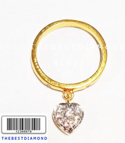 RL022 แหวน2in1 ใส่เป็นแหวน หรือ ห้อยเป็นจี้ ได้ ตรงตุ้งติ้งเป็นรูปหัวใจ น่ารักมากๆๆ คุ้มสุดๆๆ เพชรวิ๊งๆ