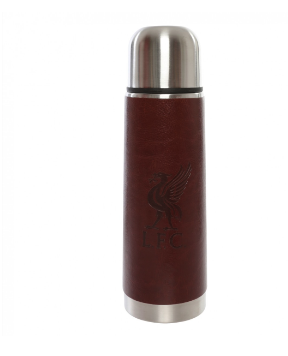กระบอกน้ำสแตนเลสลิเวอร์พูลหุ้มหนัง Pu Leather Flask ของแท้