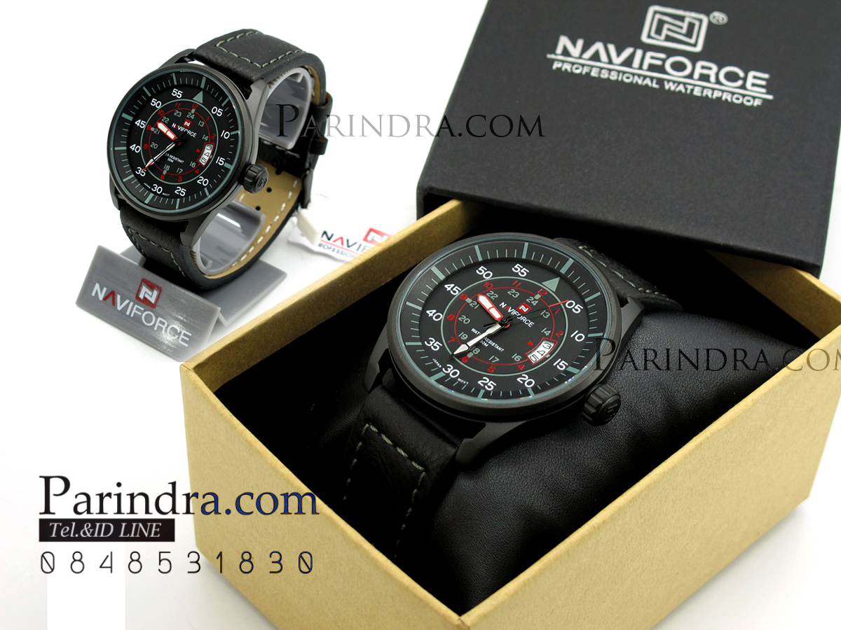 นาฬิกา Naviforce รุ่น NF9044M สายหนังสีดำ แท้ 100%