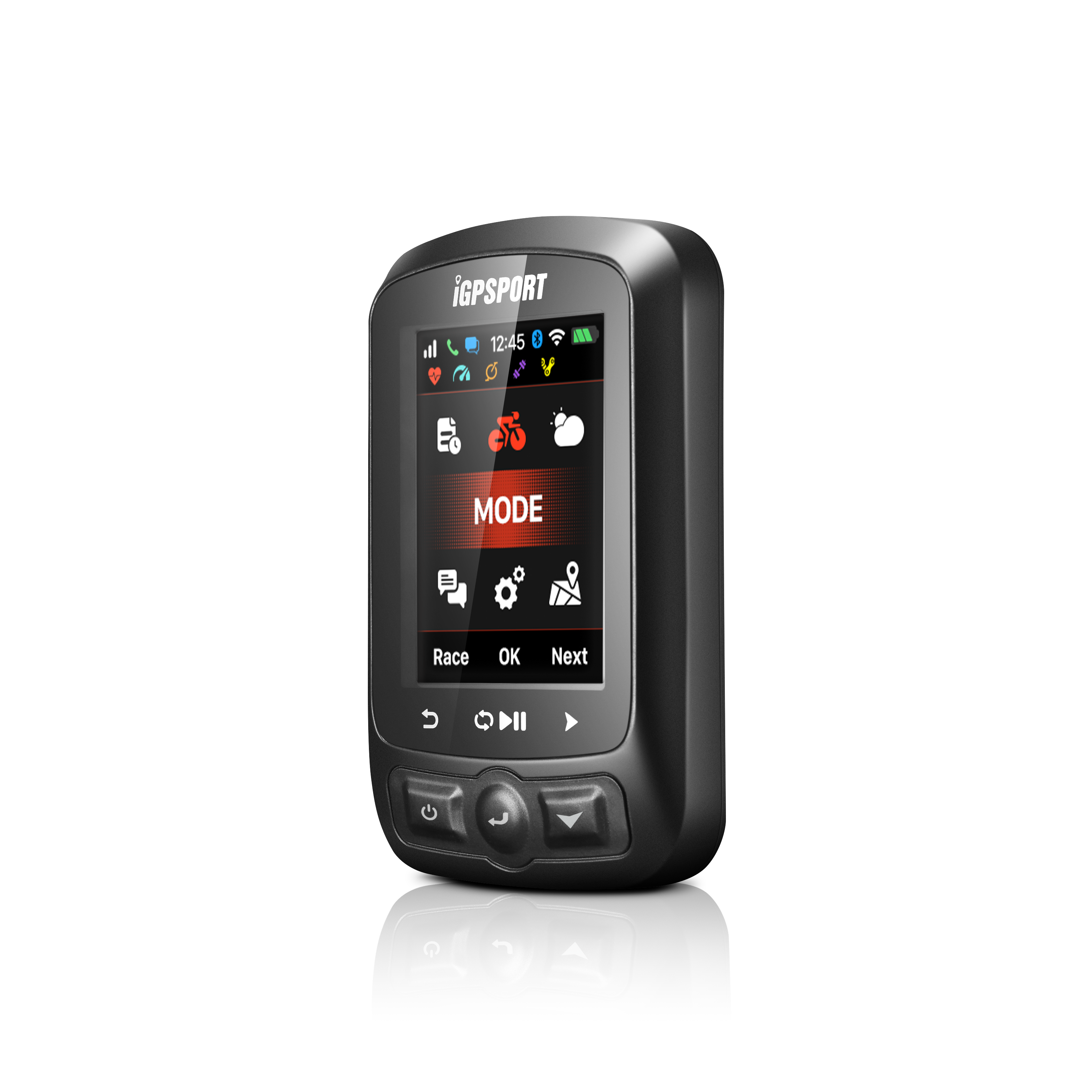 ไมล์จักรยาน IGPSPORT IGS620 ANT+ ฟังก์ชั่นเครื่อง GPS หน้าจอสี