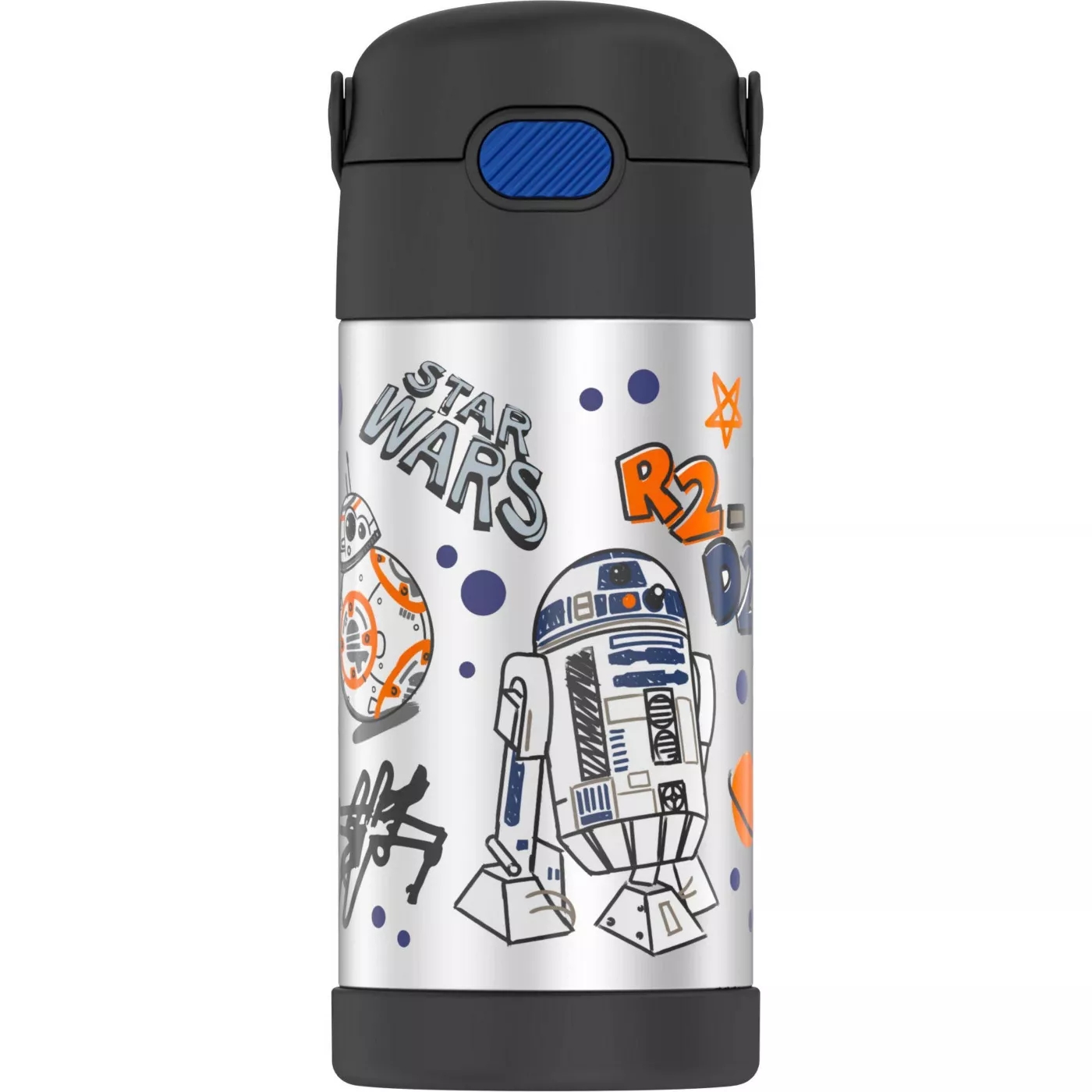 กระติกน้ำเก็บความเย็น Thermos Star Wars BB-8 12oz FUNtainer Water Bottle with Bail Handle - Black