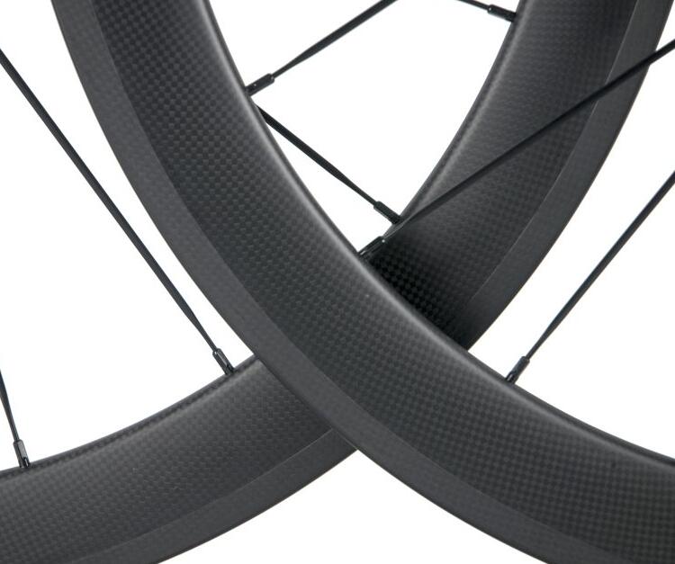 ล้อฟิกเกียร์ ล้อจักรยานแทร็ก ล้อคาร์บอน WINGS SPORT Carbon track BIKE Carbon Single Speed Bike Wheelset Clincher/TUBULAR Track Bike Rim with Matte Finish 38-88mm.