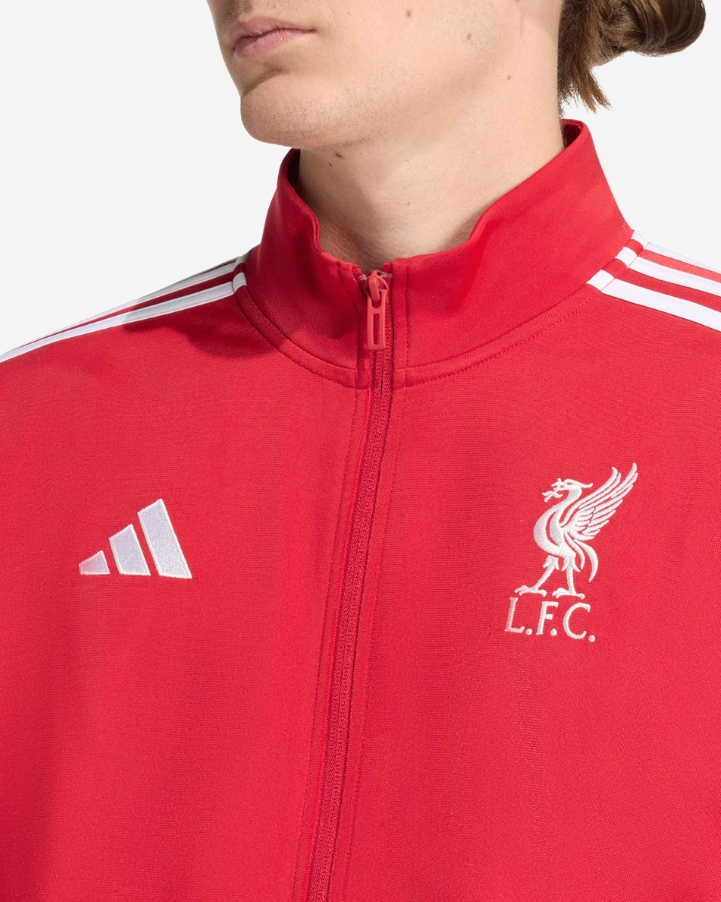 เสื้อแจ็คเก็ตลิเวอร์พูลอาดิดาส 25/26 DNA Anthem สีแดงของแท้