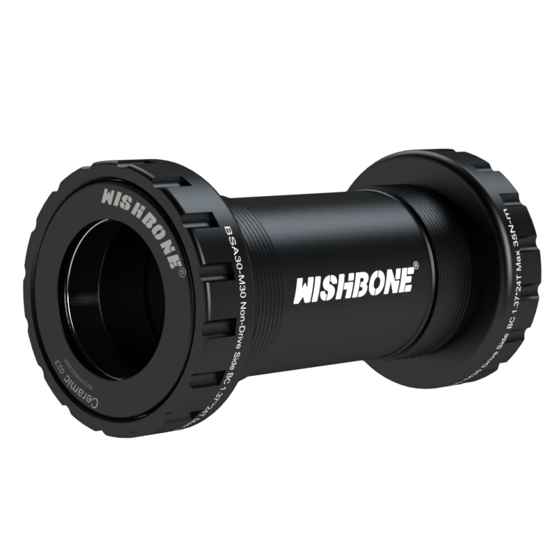 กะโหลก WISHBONE BSA68 Ceramic | Shimano HT2 / SRAM GXP / DUB Compatible | เฟรมมาตรฐาน 1.37"x24T x 68mm | น้ำหนักเบา 94–118 กรัม | รับประกัน 2 ปี