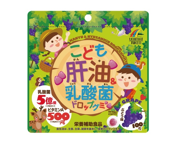 Vitamin jelly เยลลี่วิตามิน กัมมี่ ผสมน้ำมันตับปลาคอด UNIMAT RAIKEN vitamin for Kids