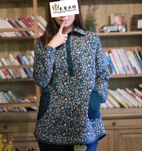 เสื้อผ้าฝ้ายนุ่มลายดอกไม้
