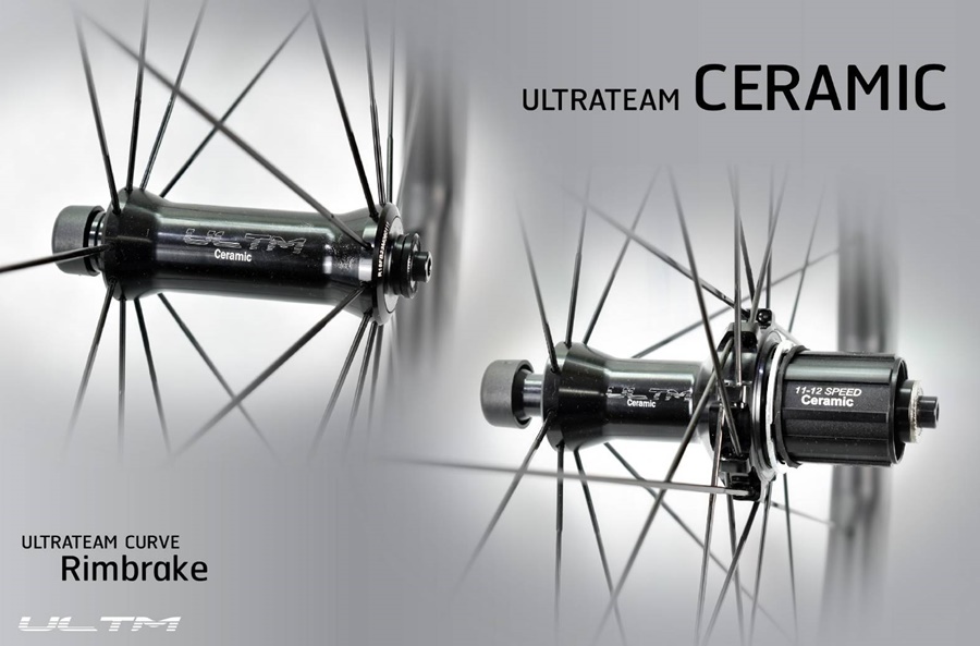 SUPERTEAM CURVE PRO 2 carbon wheels, ultra-smooth ULTRATEAM CERAMIC hubs, fat rims 50/50, width 25 mm. Rimbrake