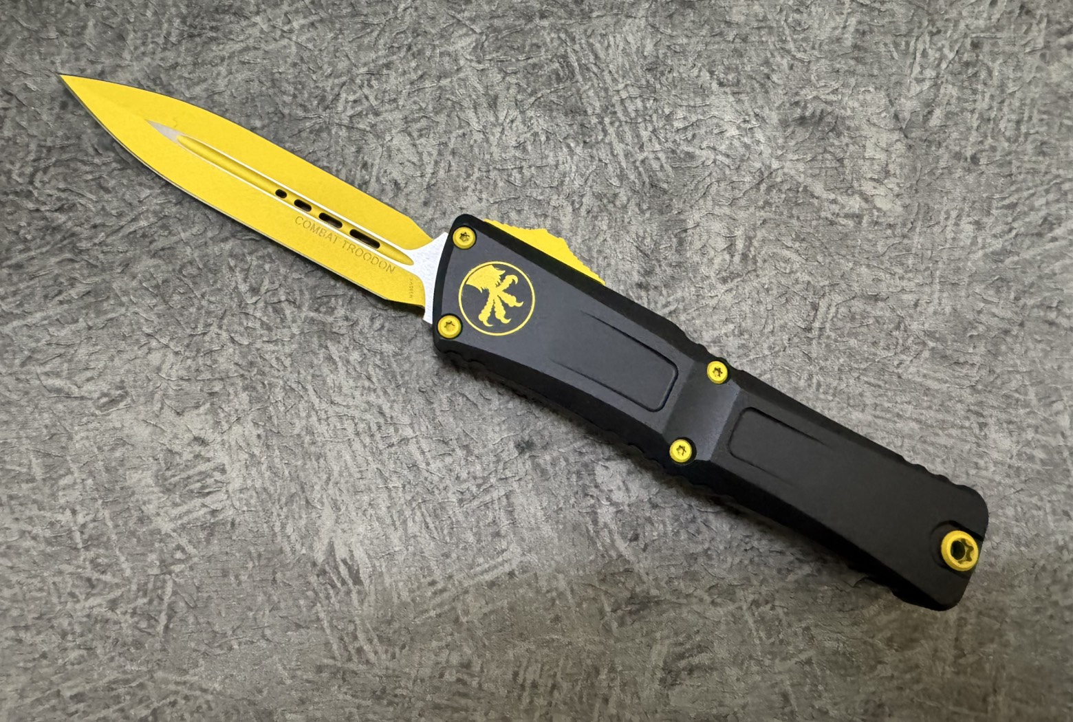 Microtech Combat Troodon D/E Gen III Corvette Yellow