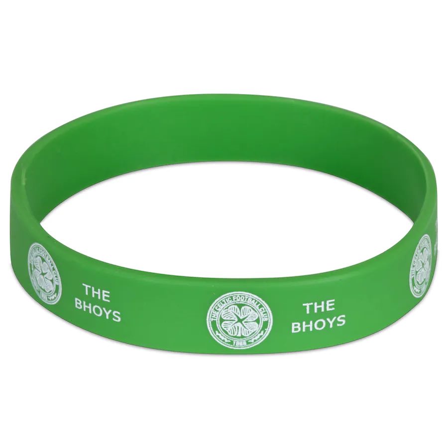สายรัดข้อมือซิลิโคน ฟุตบอล สโมสรเซลติก - ตราสโมสร CFC & The BHOYS ใหม่ / CELTIC Football Club Silicone Wristband - ตราสโมสร CFC & The BHOYS NEW