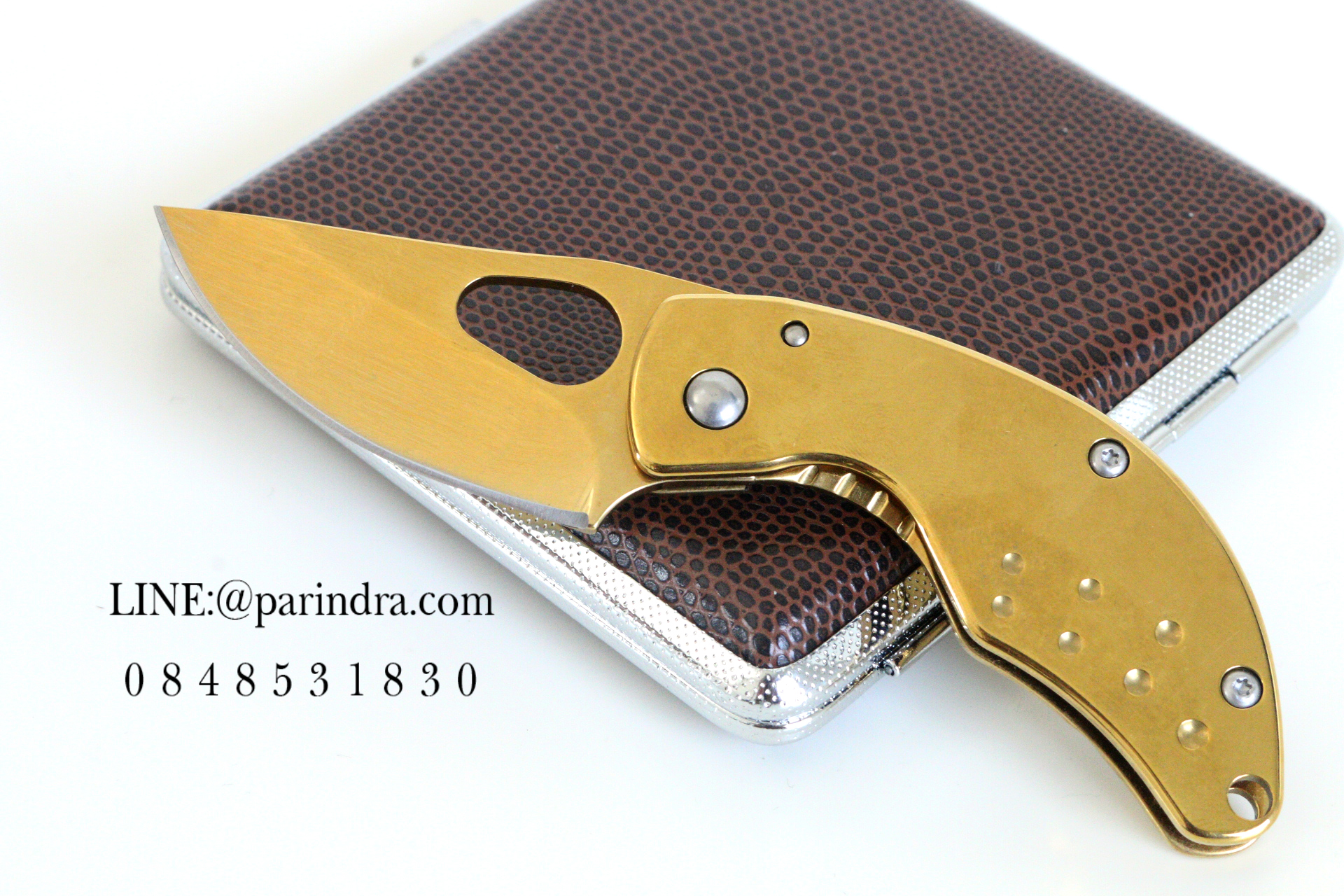 มีดพับ Cricket สีทอง ขนาดเล็ก พกพา ราคาประหยัด