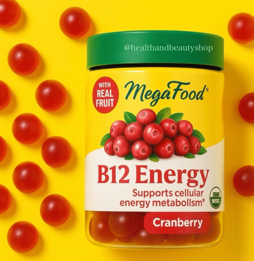 MegaFood, B12 Energy Cranberry 70 Gummies