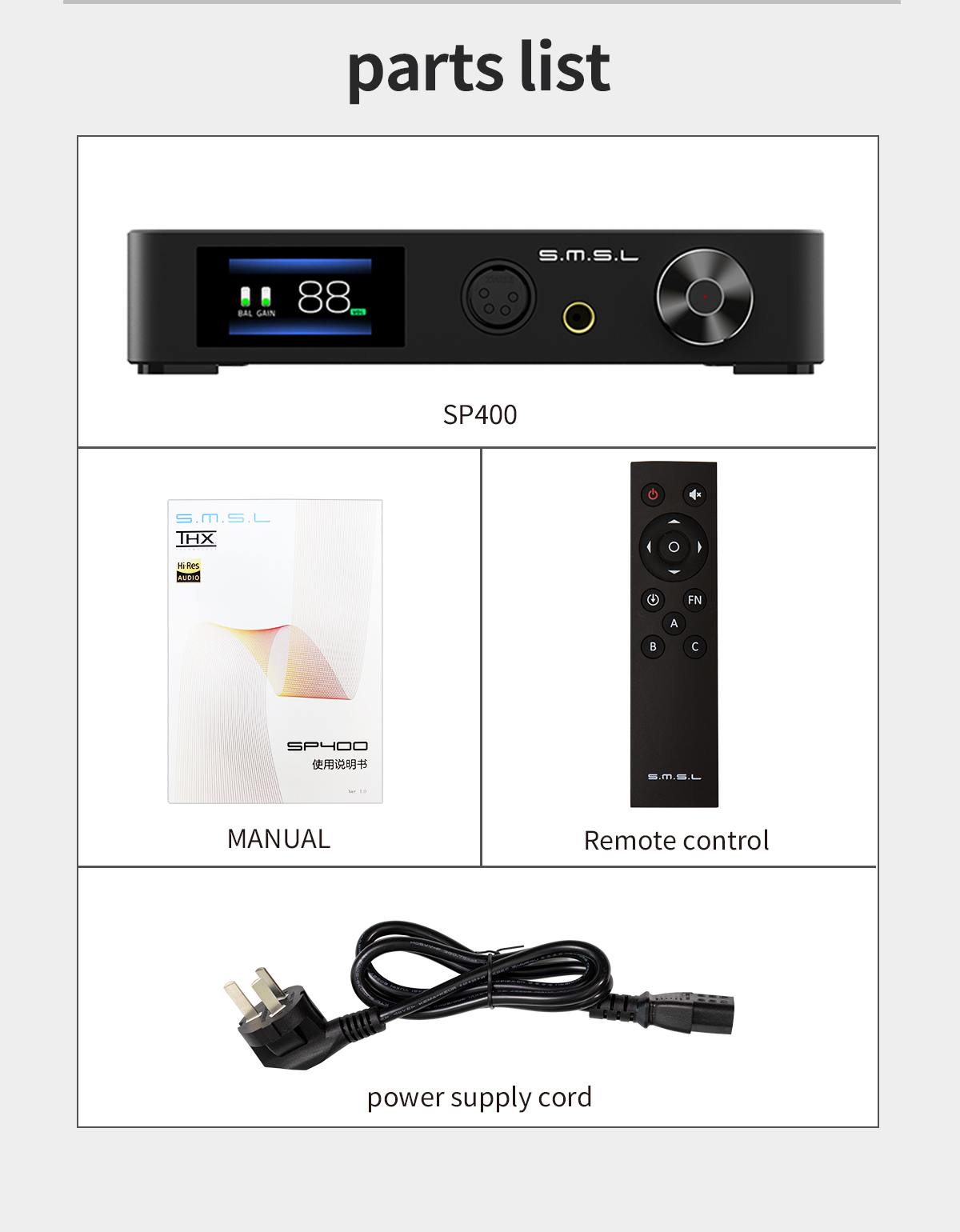 ขาย SMSL SP400 แอมป์ตั้งโต๊ะระดับ Hi-Res รองรับ THX ประกันศูนย์ไทย