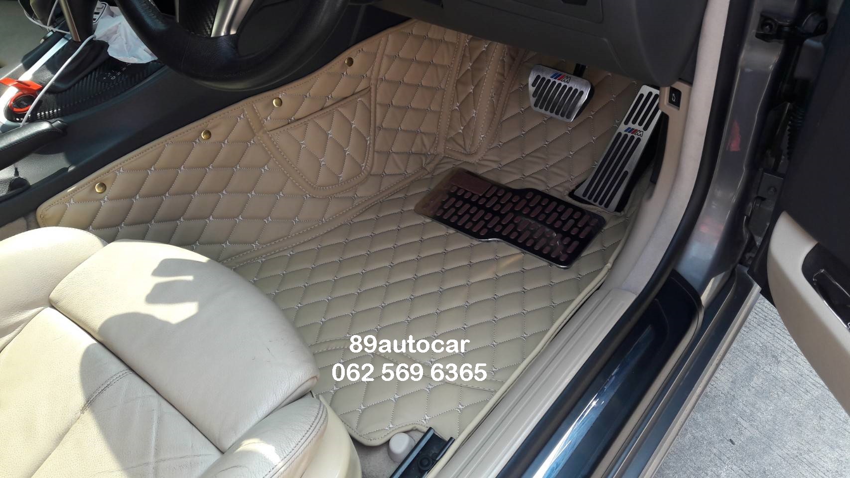 พรมรถยนต์ BMW 645CI E63 ปูพรมหกดี สีครีม เข้ารูป