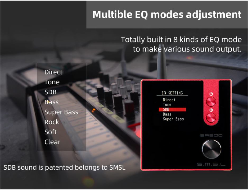 SMSL SA300 แอมป์ตั้งโต๊ะระดับ Hi-Res รองรับ Bluetooth5.0 ประกันศูนย์ไทย