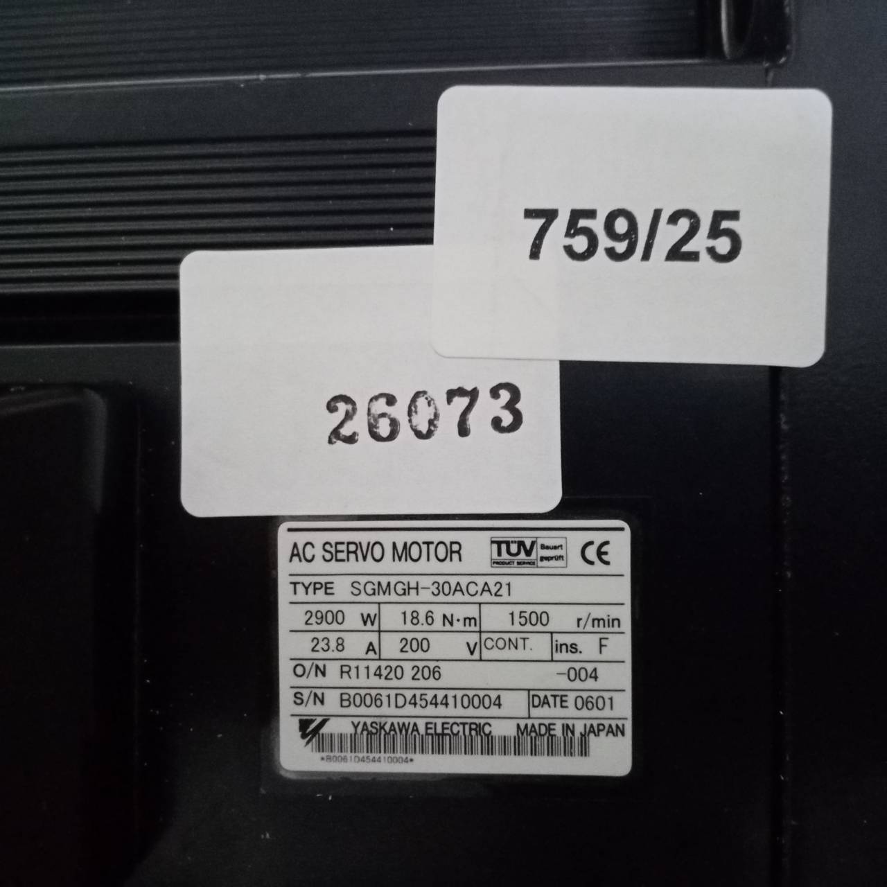 SGMGH-30ACA21 SERVO MOTOR " YASKAWA "