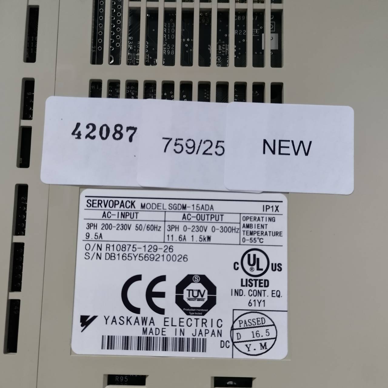 SGDM-15ADA SERVO DRIVE “ YASKAWA ”