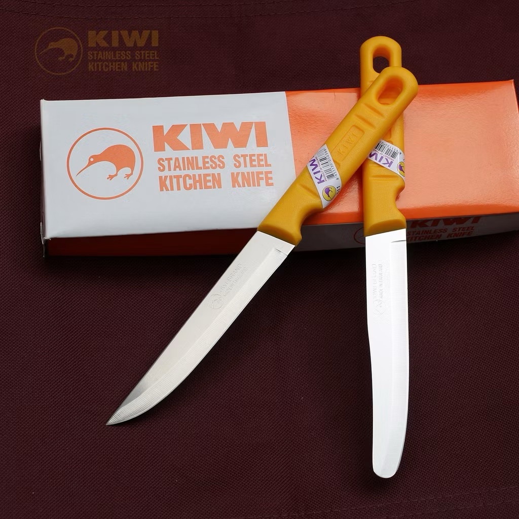 มีดทำครัว KIWI(กีวี่) #511 / #512 ของแท้ มีดปอกผลไม้ ด้ามพลาสติกเหลือง คมที่สุด