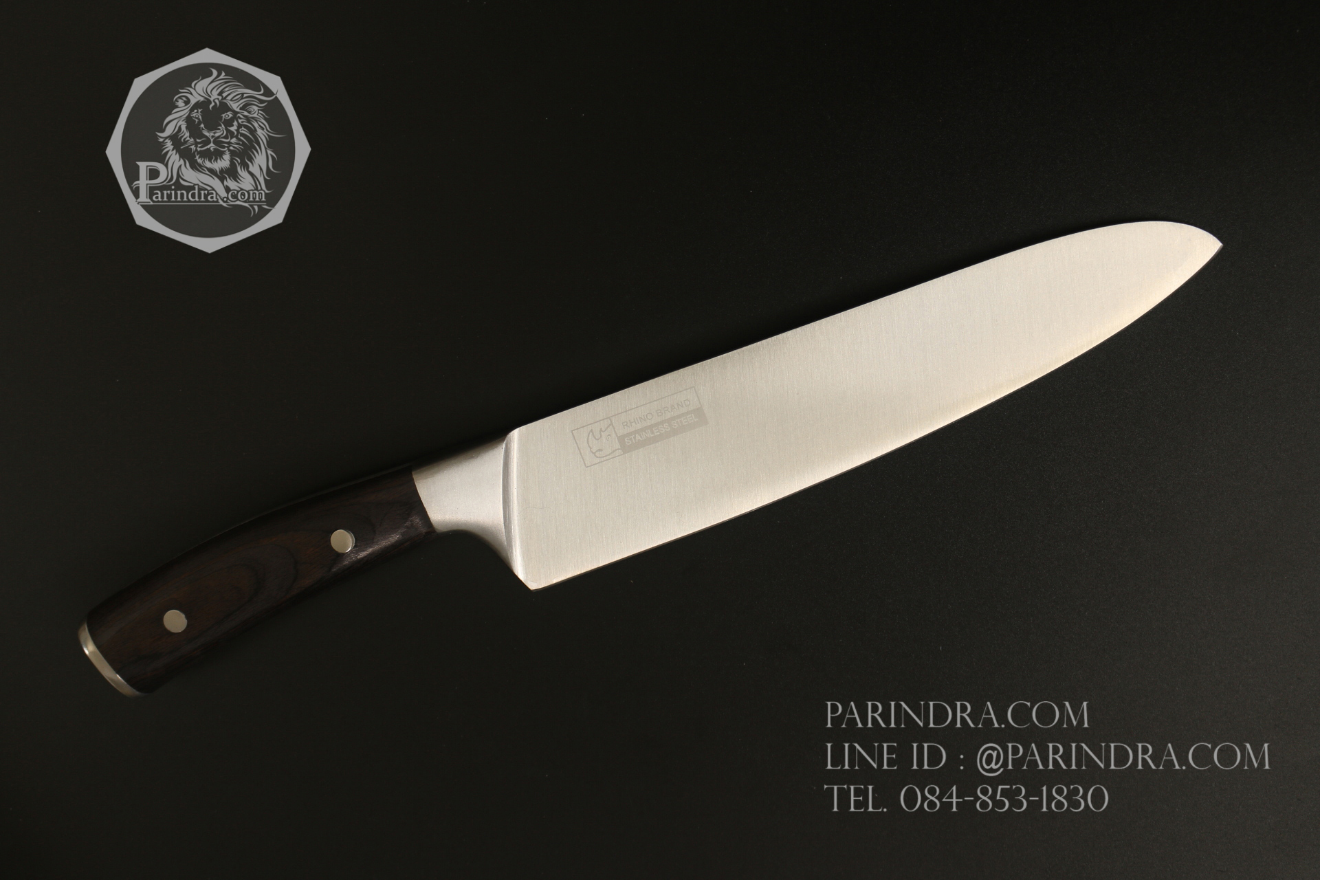 มีดทำครัวใบตาย Rhino Brand No.8984 ด้ามไม้ ขนาดใบ 8 นิ้ว คมสุดๆ (ของแท้)