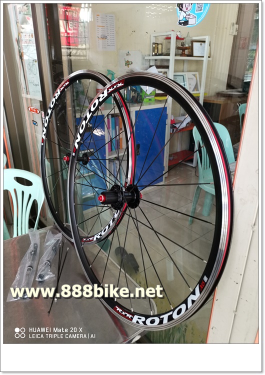 ชุดล้อเสือหมอบ Roton RXR - XC6, ขอบ 35มม, อลู 700C Road bike Wheels 11สปีดชิมาโน่ มีสีดำและสีแดง