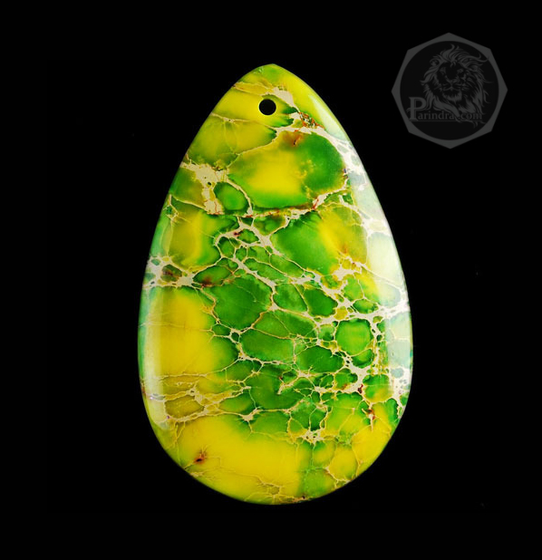 จี้สร้อยคอ หินSea Sadiment Jasper สีเขียวมรกต สำหรับห้อยคอ หรือพวงกุญแจ คัดสวยพิเศษ #SSJ006
