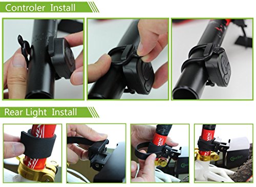 ไฟท้ายเลเซอร์ มีไฟเลี้ยวและไฟทำทาง MEILAN X5 มีรีโมทติดแฮนด์