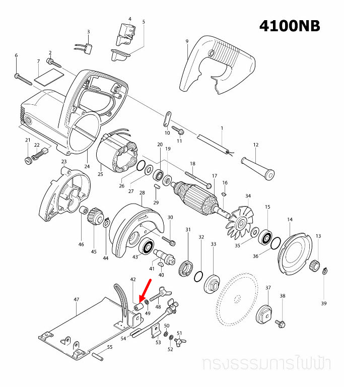 บูช เครื่องตัดคอนกรีต Makita มากีต้า 4100NB, 4100NH [#42] Pn.257507-9 (แท้) ##