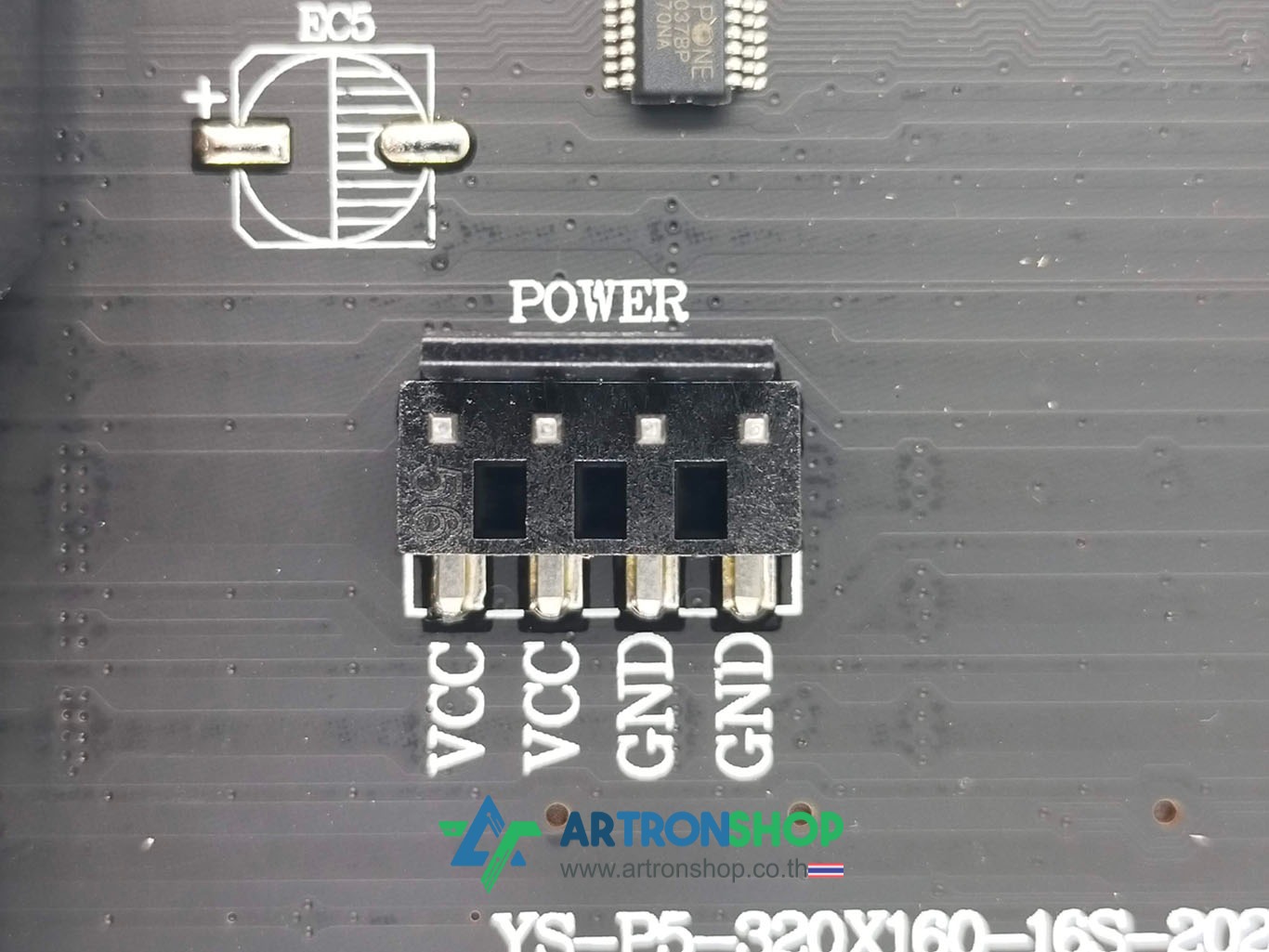 ป้ายไฟ P4 RGB 64*32 pixels Dot Matrix HUB75