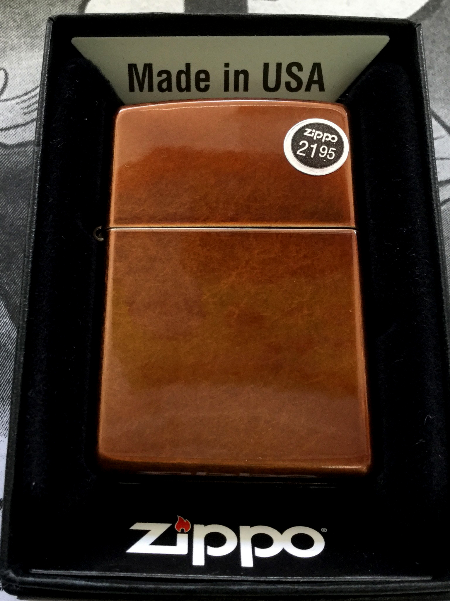 ไฟแช็ค Zippo แท้ ลายสีทองแดงขีดข่วน "Toffee Finish Lighter" #21184 แท้นำเข้า 100%