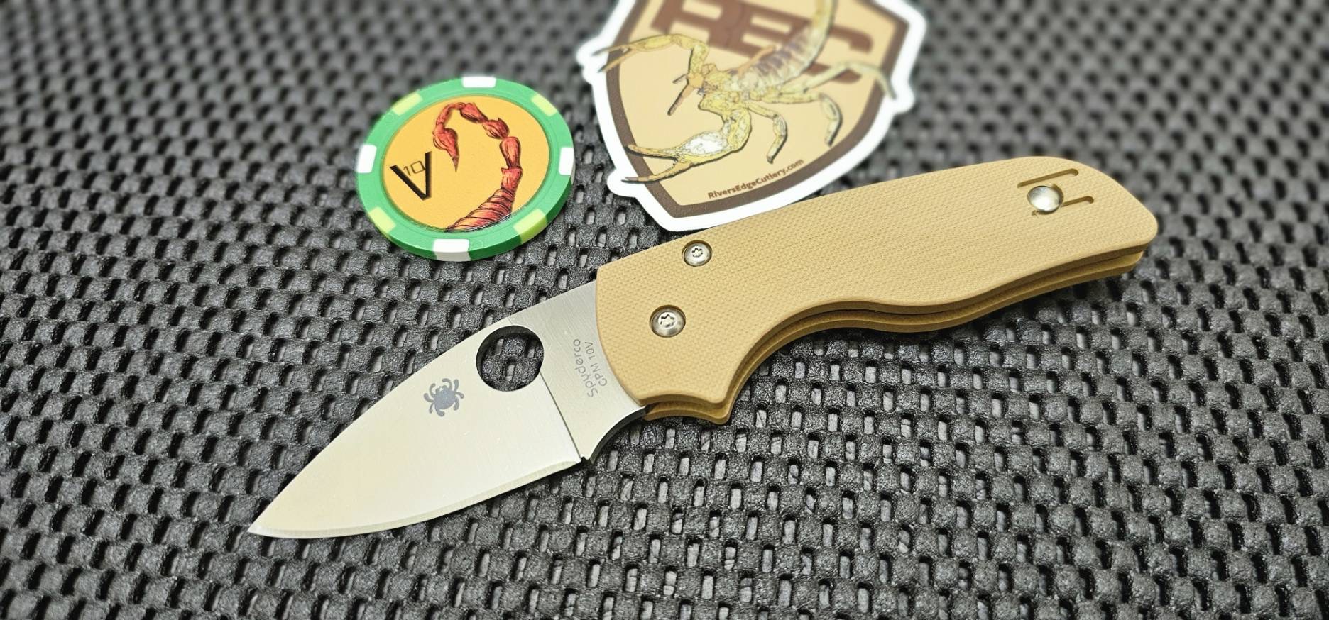 Spyderco REC EXCLUSIVE Lil' Native Coyote Brown G10, Satin 10V