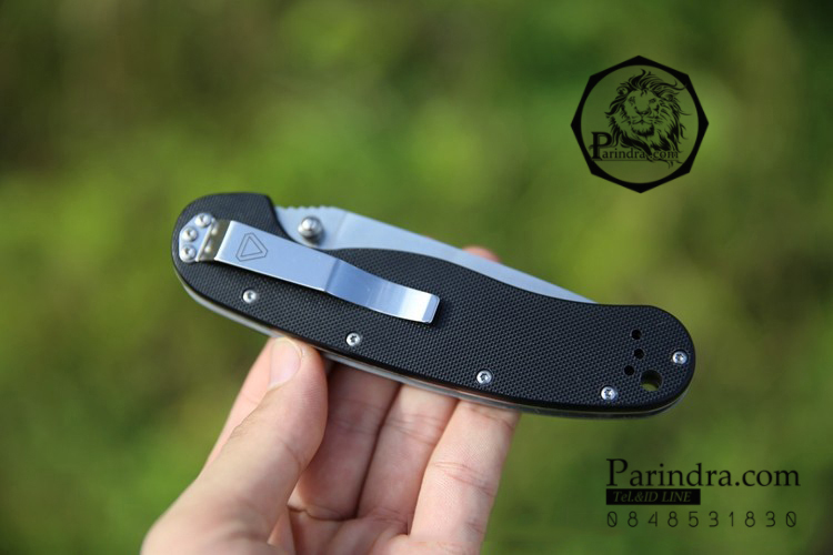 มีดพับ ONTARIO Model-1 ด้าม สีดำ Deep Black คมกริบ ขนาด 8 นิ้ว (OEM)