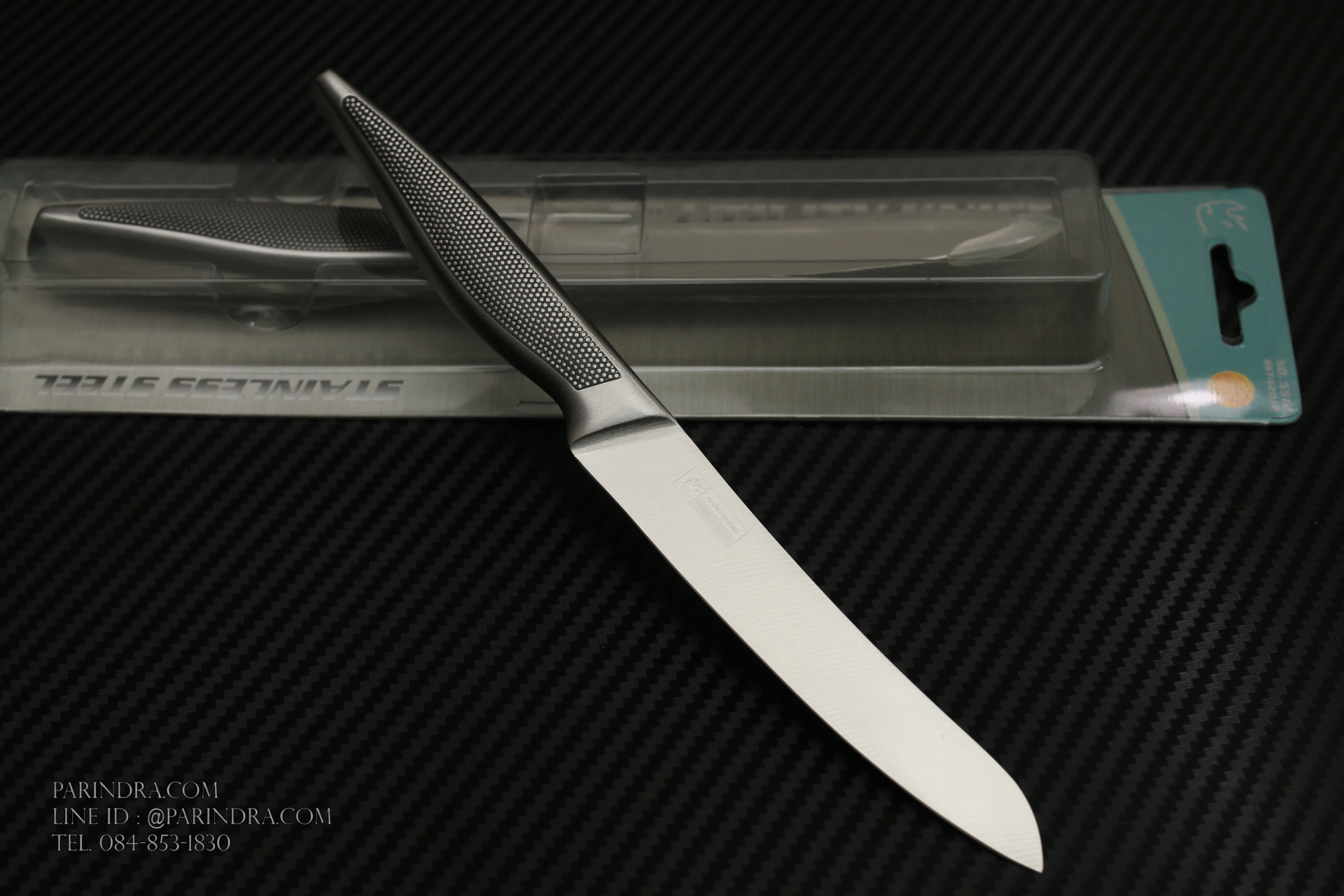 มีดทำครัว Rhino Brand Knife No.5512 ด้ามแสตนเลส ขนาดใบ 5 นิ้ว คมสุดๆ (ของแท้)
