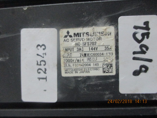 SERVO MOTOR “ MITSUBISHI ” รุ่น HC-SFS702