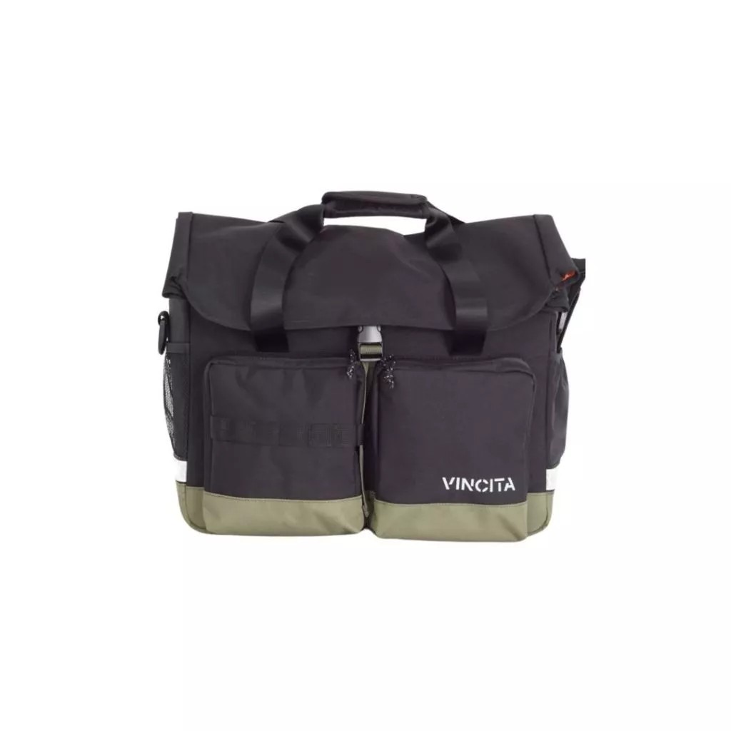 VINCITA B208B-E กระเป๋าสำหรับ Brompton Electric | Voyage Atlas-E Bag | กันน้ำ + ใส่แล็ปท็อปได้ | 23L ขยายความสูงได้ | สีดำ เทา น้ำตาล เขียว ฟ้า