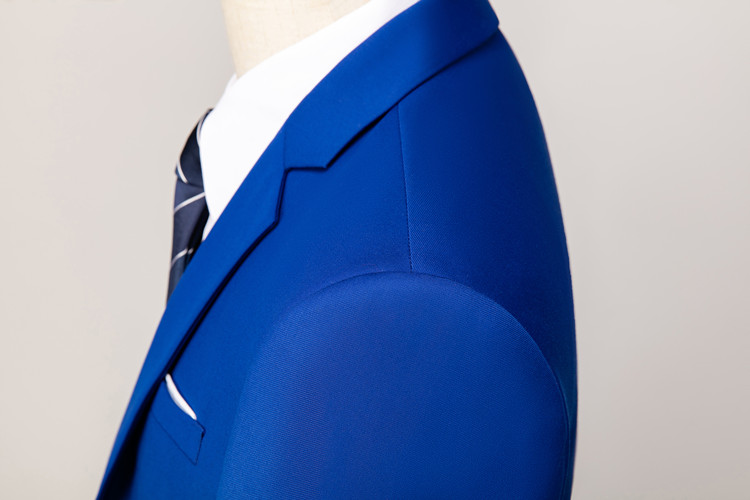 Pre-order เสื้อสูทชาย สีน้ำเงินสว่าง ทรงสลิม สไตล์เกาหลี