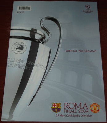 หนังสือโปรแกรม ฟุตบอล ยูฟ่า แชมป์เปี้ยนส์ ลีก Final Rome 2009 - บาร์เซโลน่า vs แมนเชสเตอร์ ยูไนเต็ด 27/05/09 ใหม่ / UEFA Champions League Final Rome 2009 Matchday Programme - BARCELONA vs MANCHESTER UNITED 27/05/09 NEW