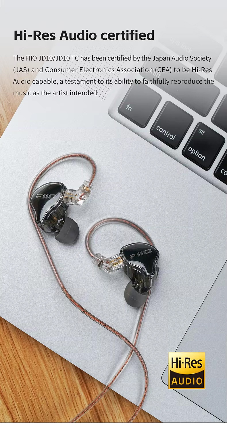 FiiO JD10 หูฟัง IEMs ไดรเวอร์ Dynamic สุดคุ้ม สำหรับเล่นเกม ประกันศูนย์ไทย