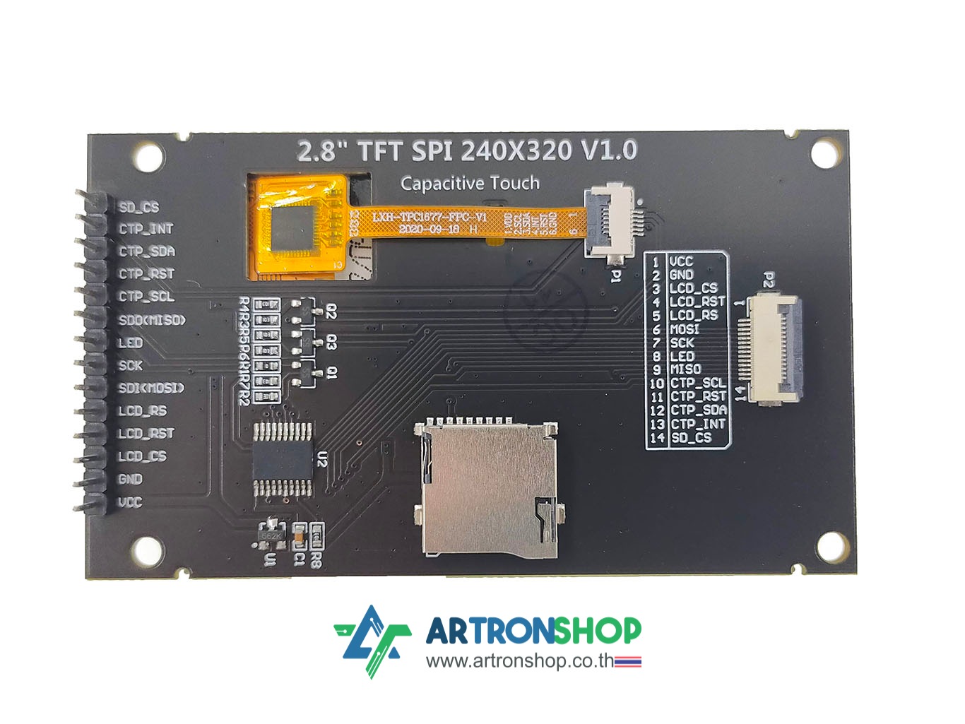 จอ TFT LCD ขนาด 2.8 นิ้ว ทัช Capacitive ILI9341V 4-Wire SPI