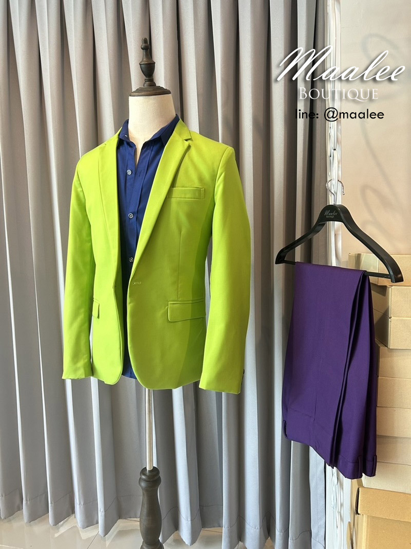 พร้อมเช่า ชุดสูทชาย แฟชั่น Set คละสี