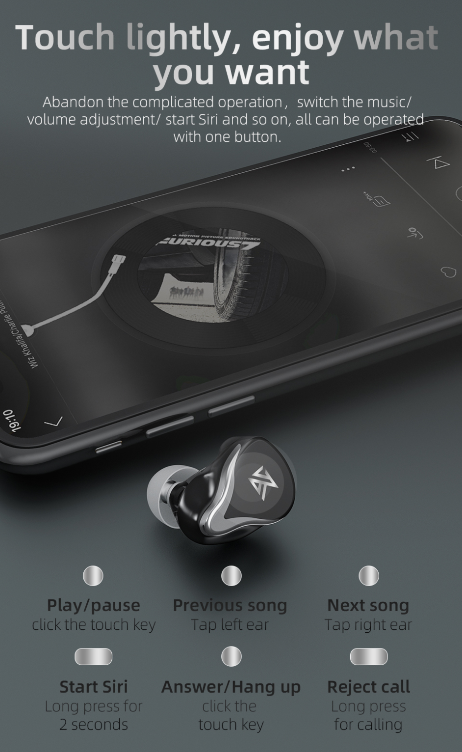 ขาย KZ Z3 หูฟัง TWS 2 ไดรเวอร์ 1BA + 1DD ประกันศูนย์ไทย