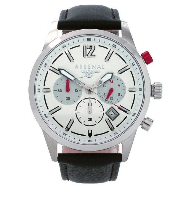 นาฬิกาข้อมืออาร์เซนอลย้อนยุค Chronograph Black Leather ของแท้
