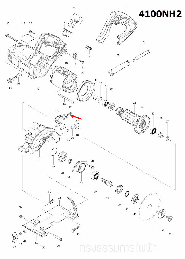 สกรู M4X16 แท่นไสไม้, เครื่องตัดคอนกรีต Makita 2012NB [#67,142,158], GA7050 [#39], 4100NH2 [#17] Pn.911128-8 (แท้) ##