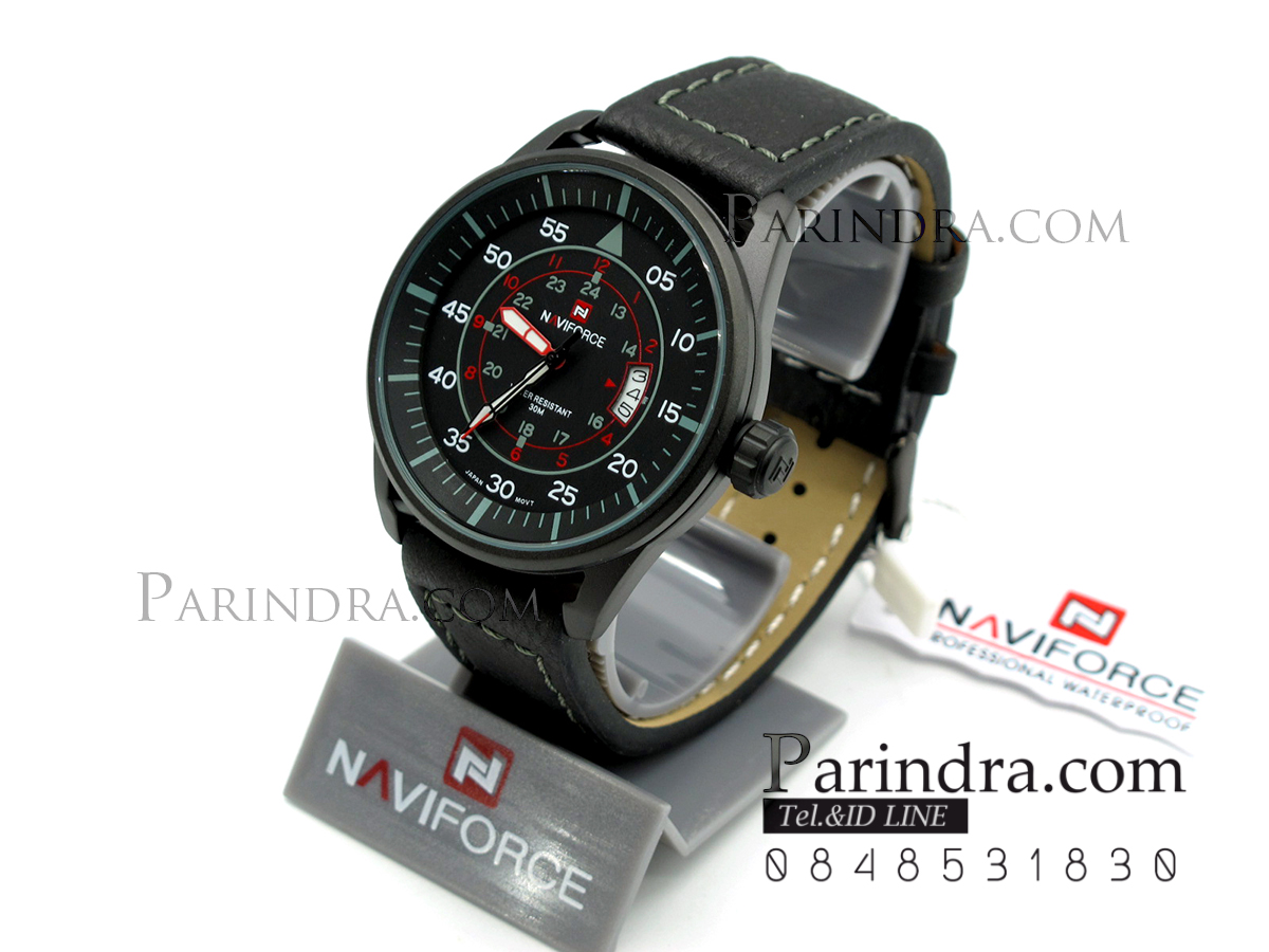 นาฬิกา Naviforce รุ่น NF9044M สายหนังสีดำ แท้ 100%