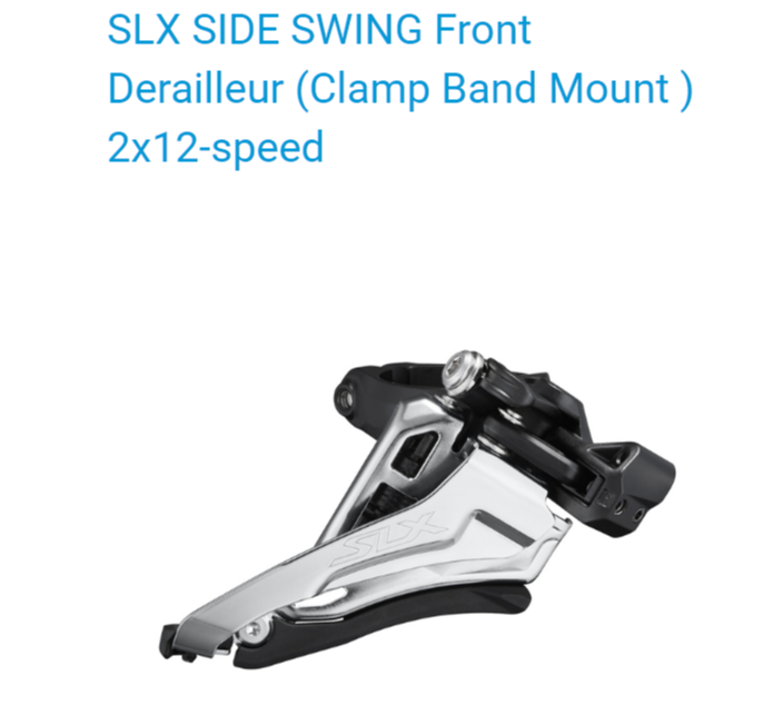 SHIMANO ตัวสับจาน SLX, FD-M7100-M, รัดกลาง, Side Swing, 31.8/34.9MM