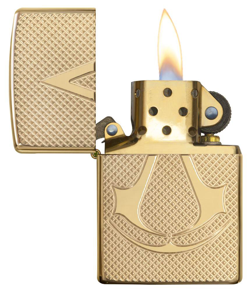 ไฟแช็คซิปโป้แท้ Zippo 29519 Assassin's Creed Armor Case Brass ของแท้ 100%