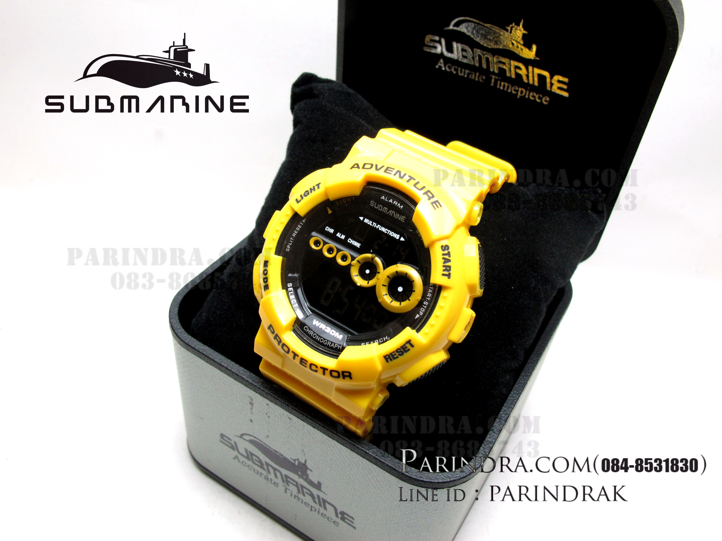 นาฬิกา US submarine รุ่น TP1282M สีเหลือง-พื้นหลังดำ