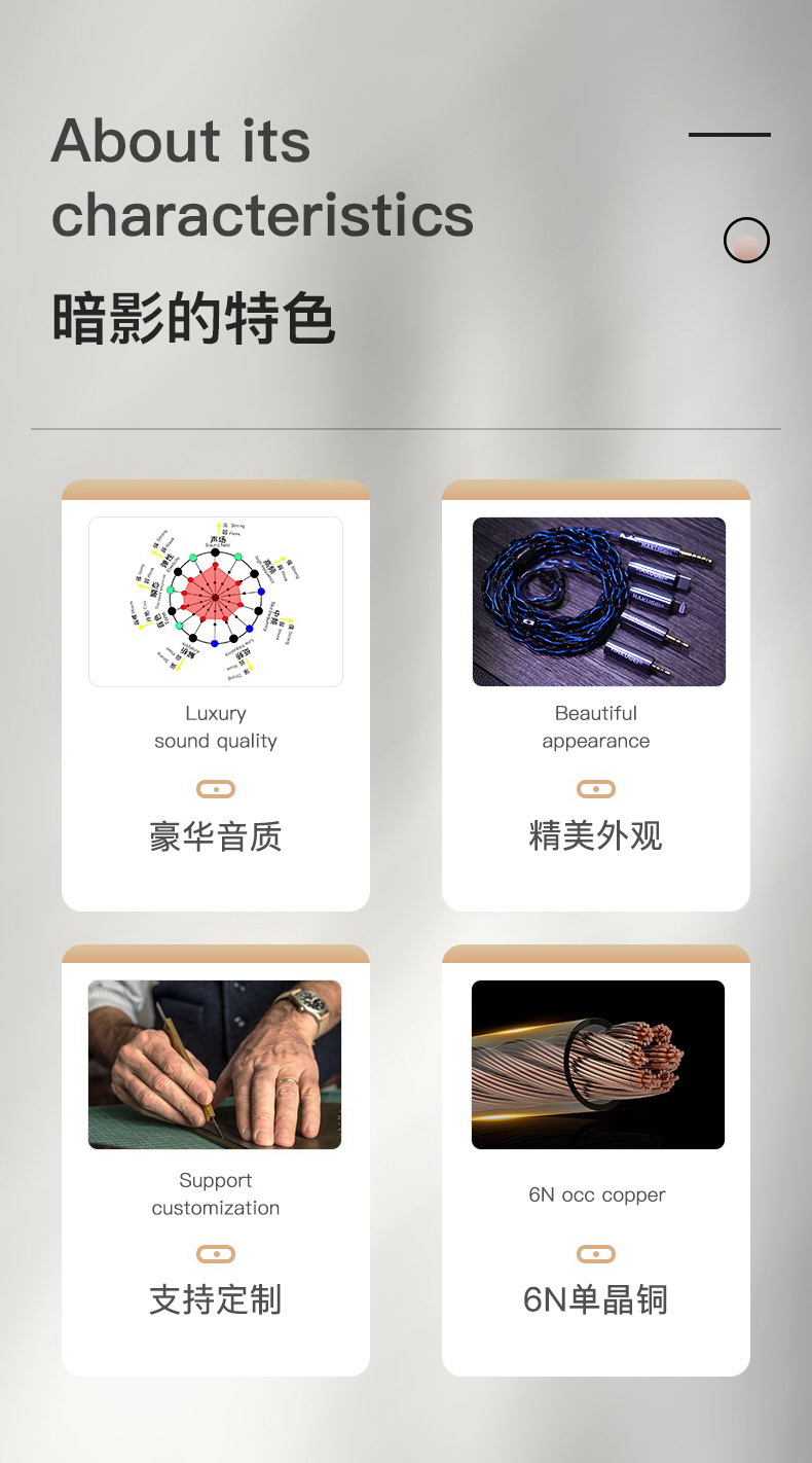 ขาย Hakugei Moonstone สายอัพเกรดหูฟัง 6N OCC ระดับเทพ