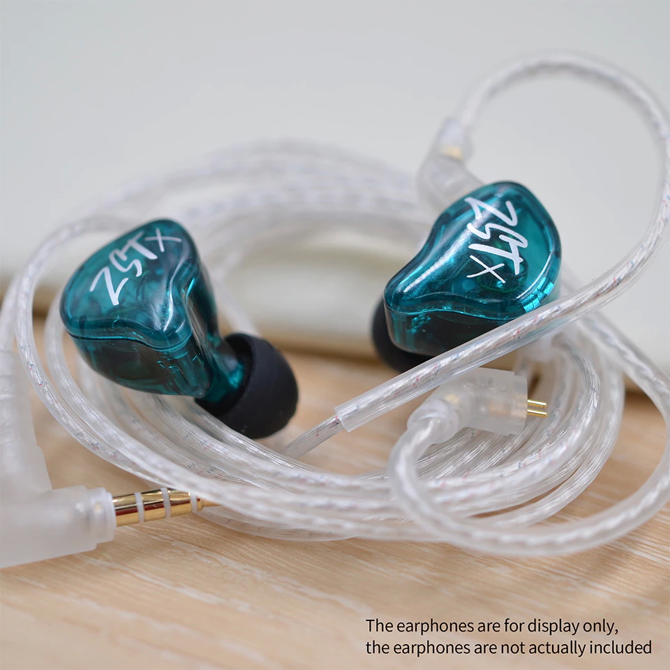 ขาย KZ New Silver สายอัพเกรดหูฟังชุบเงินถัก สาย Flat รุ่นล่าสุด