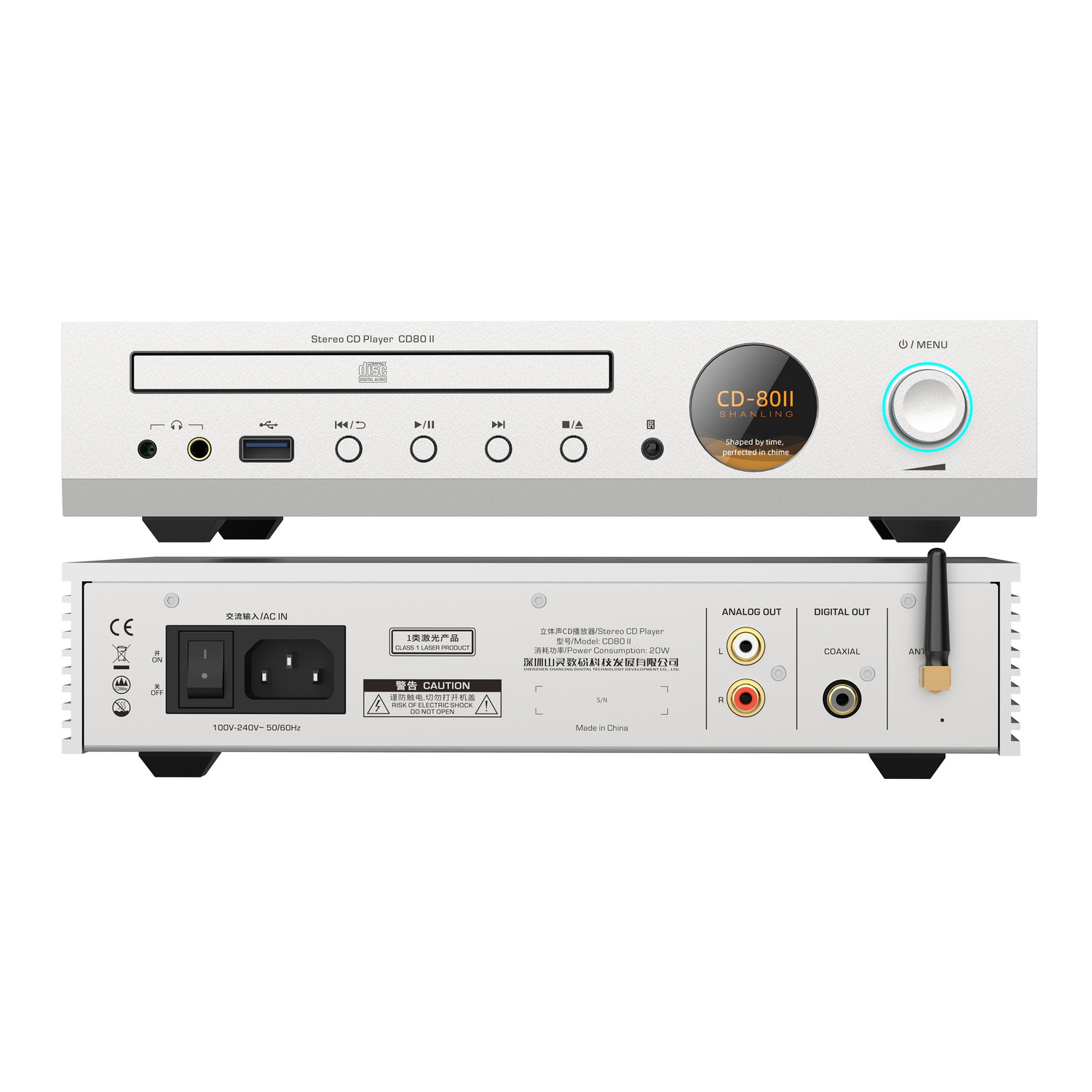 Shanling CD80II เครื่องเล่นซีดีอเนกประสงค์ DAC Cirrus CS43198 คุณภาพระดับ Hi-Fi ประกันศูนย์ไทย