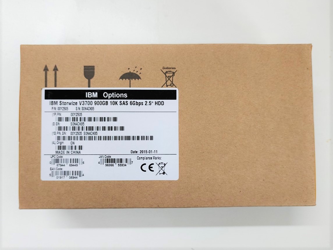00Y2505, 00Y2431, 00Y5708 IBM 900-GB 10K 6G 2.5 SAS V3500 / V3700